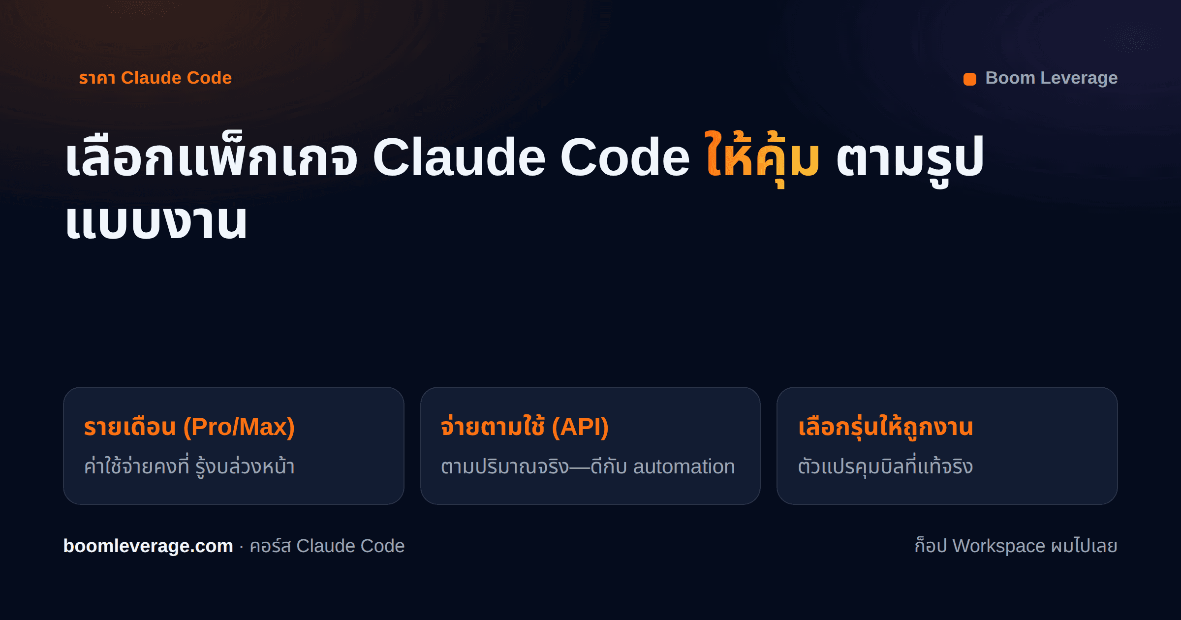 Claude Code ราคาเท่าไหร่? เลือกแพ็กเกจไหนคุ้มสำหรับงาน data และการเงิน